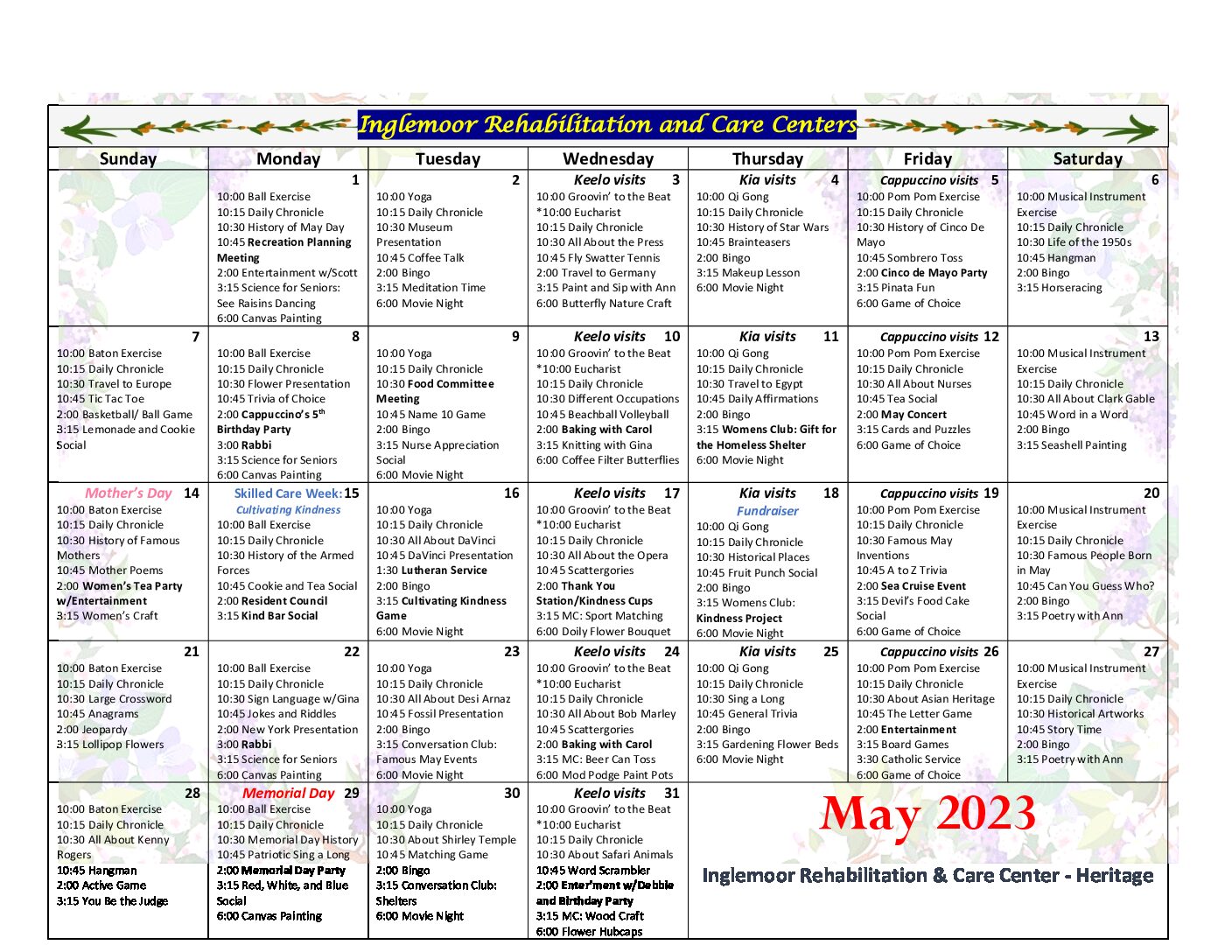 May 2023 Heritage